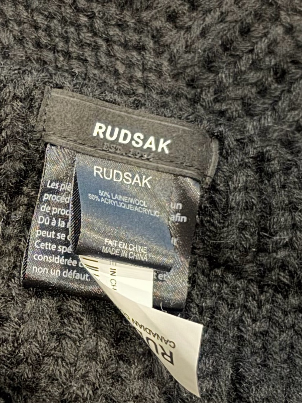 RUDSAK lambwool blend wool Knit long Scarf and Beanie Set - Picture 10 of 10